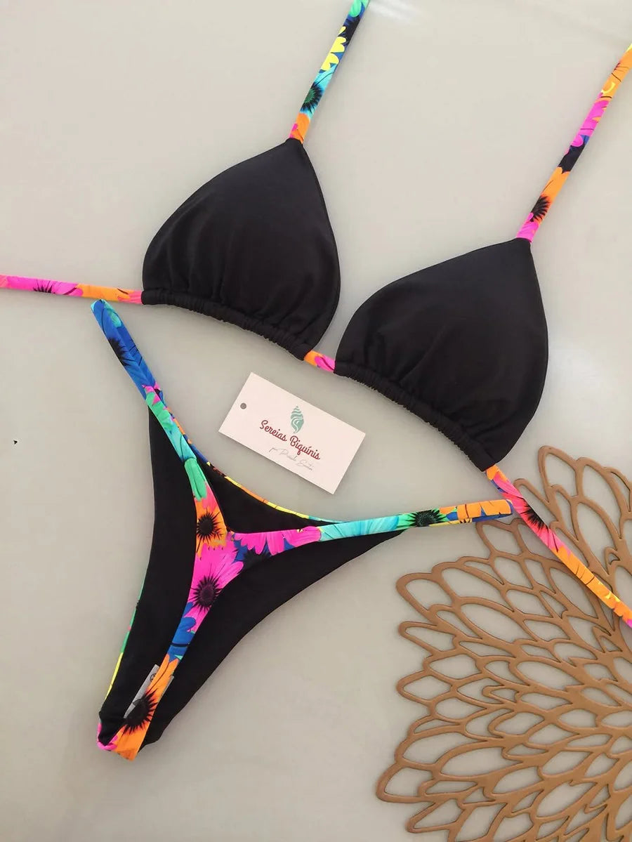 Micro Bikinis 2026 Women Swimsuit New Sexy Swimwear Halter Bikini Set Brazilian Biquini Female Thong Beachwear Party Wear