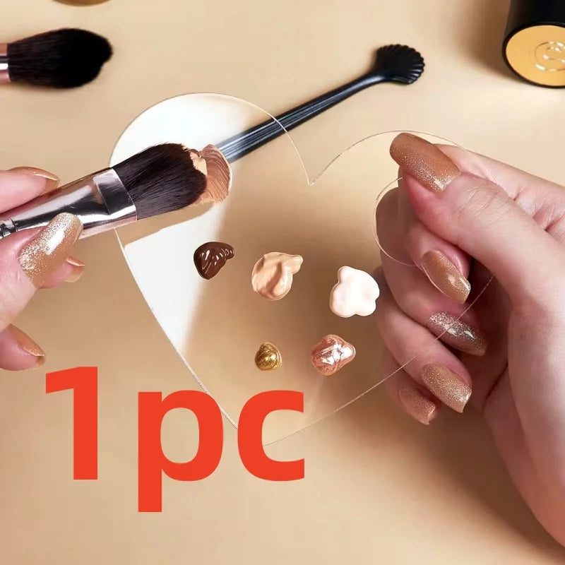 Transparent Acrylic Palette Tool Makeup Palette Liquid Foundation Eye Shadow Mixing Cream Manual Cosmetic Beauty Makeup Mixer
