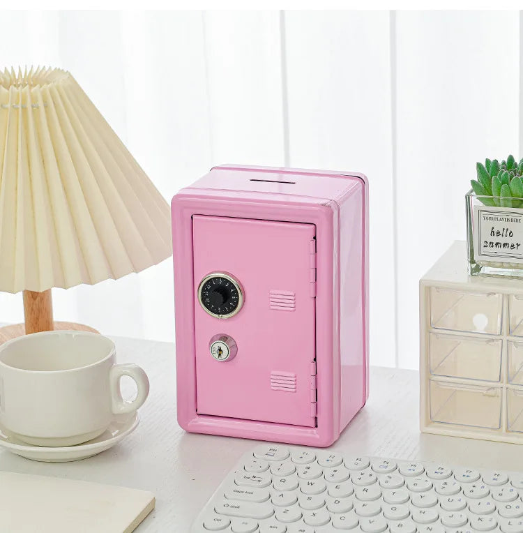 Kids Money Bank with Lock, Mini Metal Safe Box for Cash & Savings, Educational Gift Idea, Wholesale PriceMetal Cash Keeper