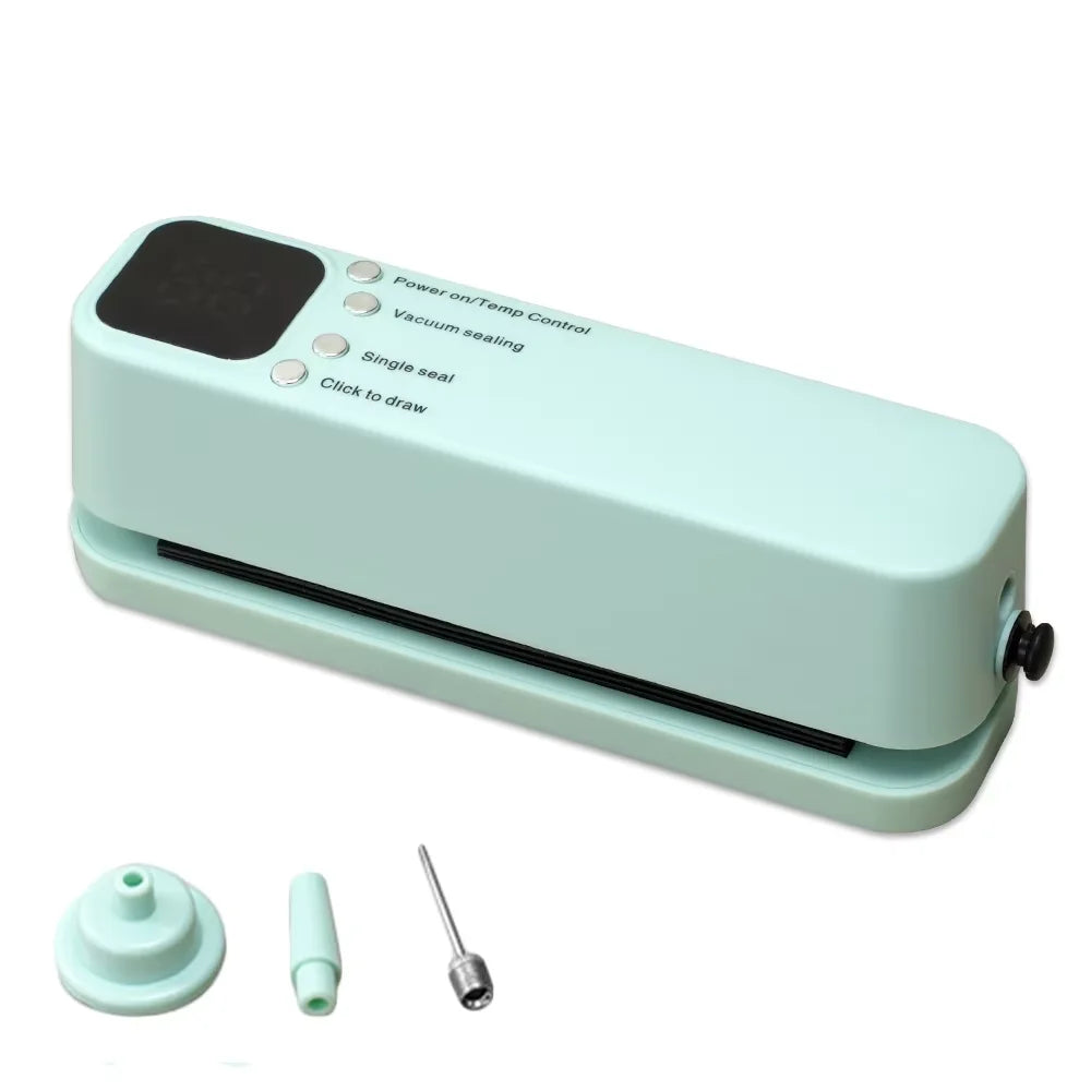 HOMEFISH Mini Wireless Rechargeable Vacuum Sealing Machine Household Food Bag Plastic Sealing Kitchen Packaging Device