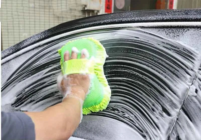 Microfiber Car Wash Sponge Glove – Scratch-Free Cleaning