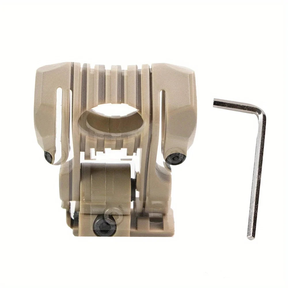 BOOIU Tactical Helmet Flashlight Holder 25mm Multi-Angle Led Flashlight Clip Fast Helmet Accessories Mount Side Rail With Wrench
