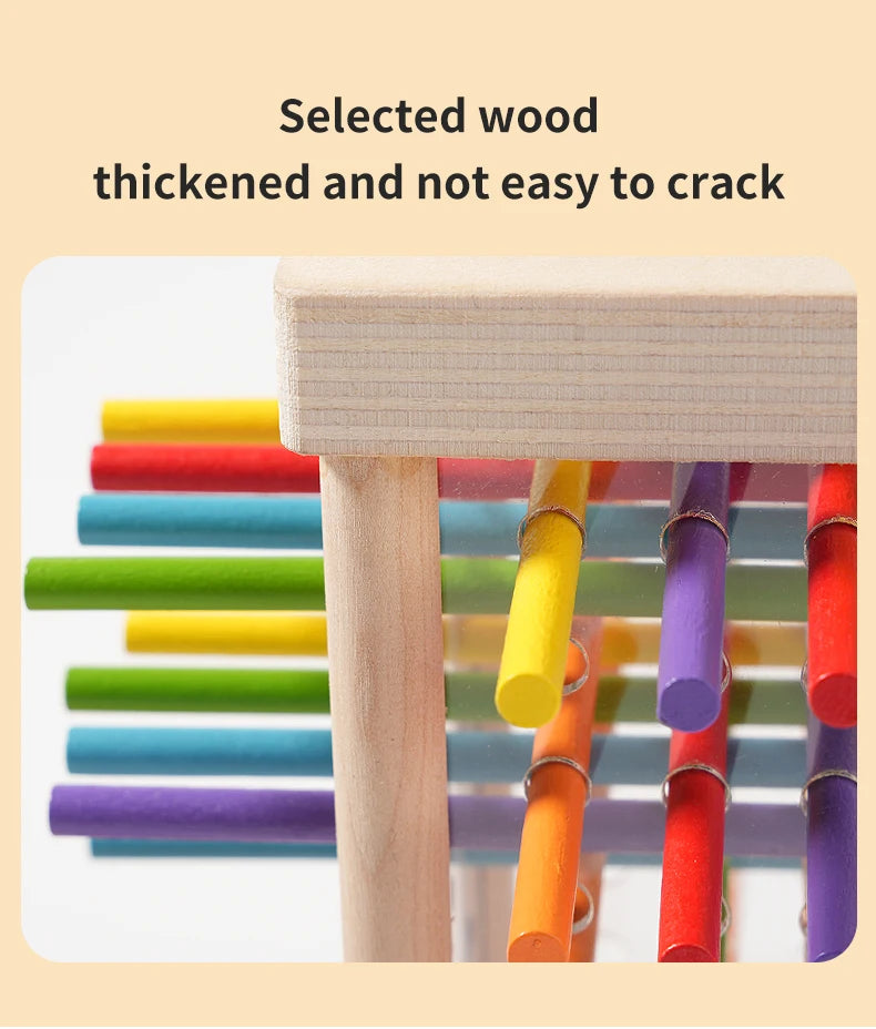 Parent child interactive wooden stick children's two person battle spatial thinking training puzzle toy