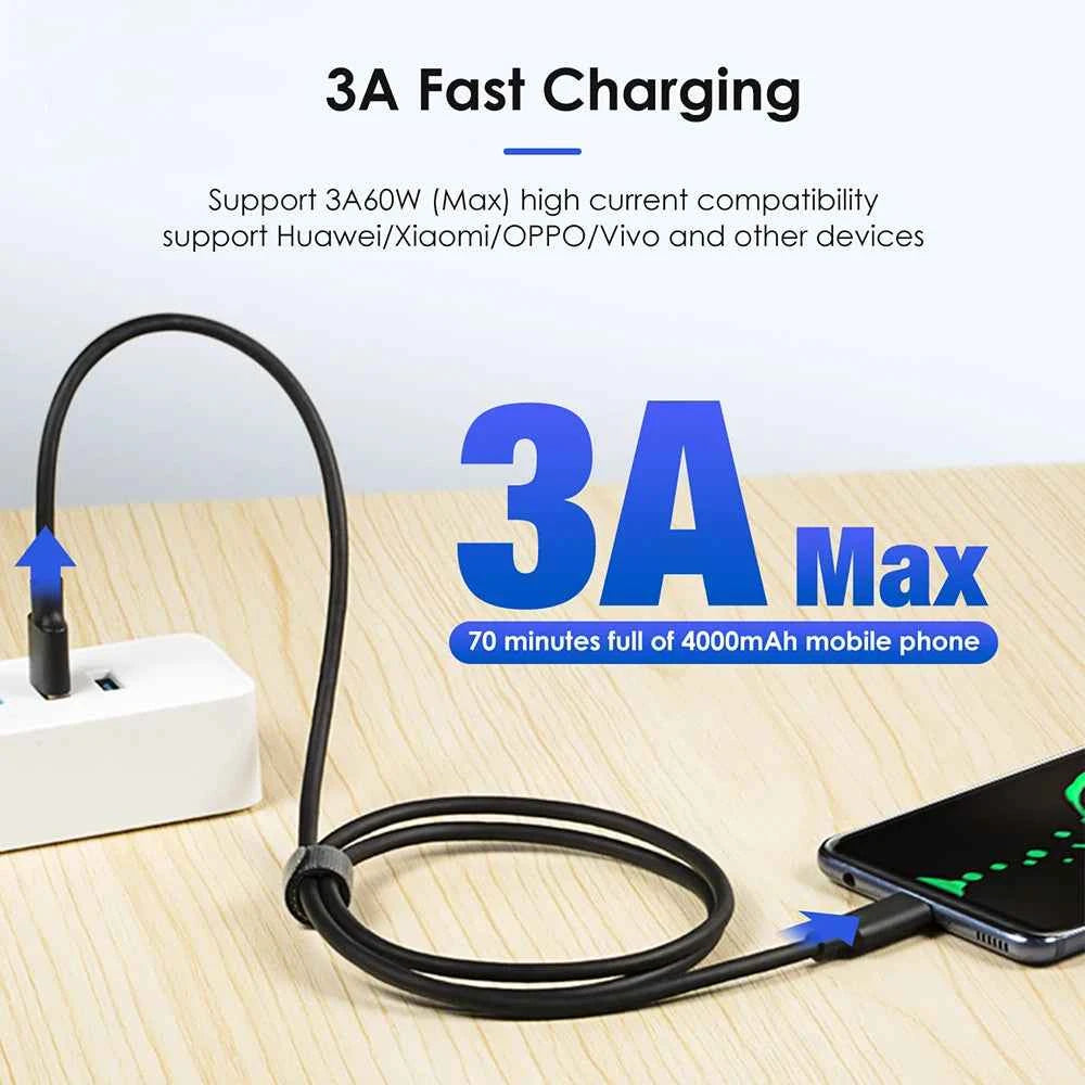 USB Type C Cable USB 3.0 to USB C Fast Charging Wire Data Transfer SSD Hard Disk Cable USB 3.2 10Gbps 60W 3A Quick Charge Line