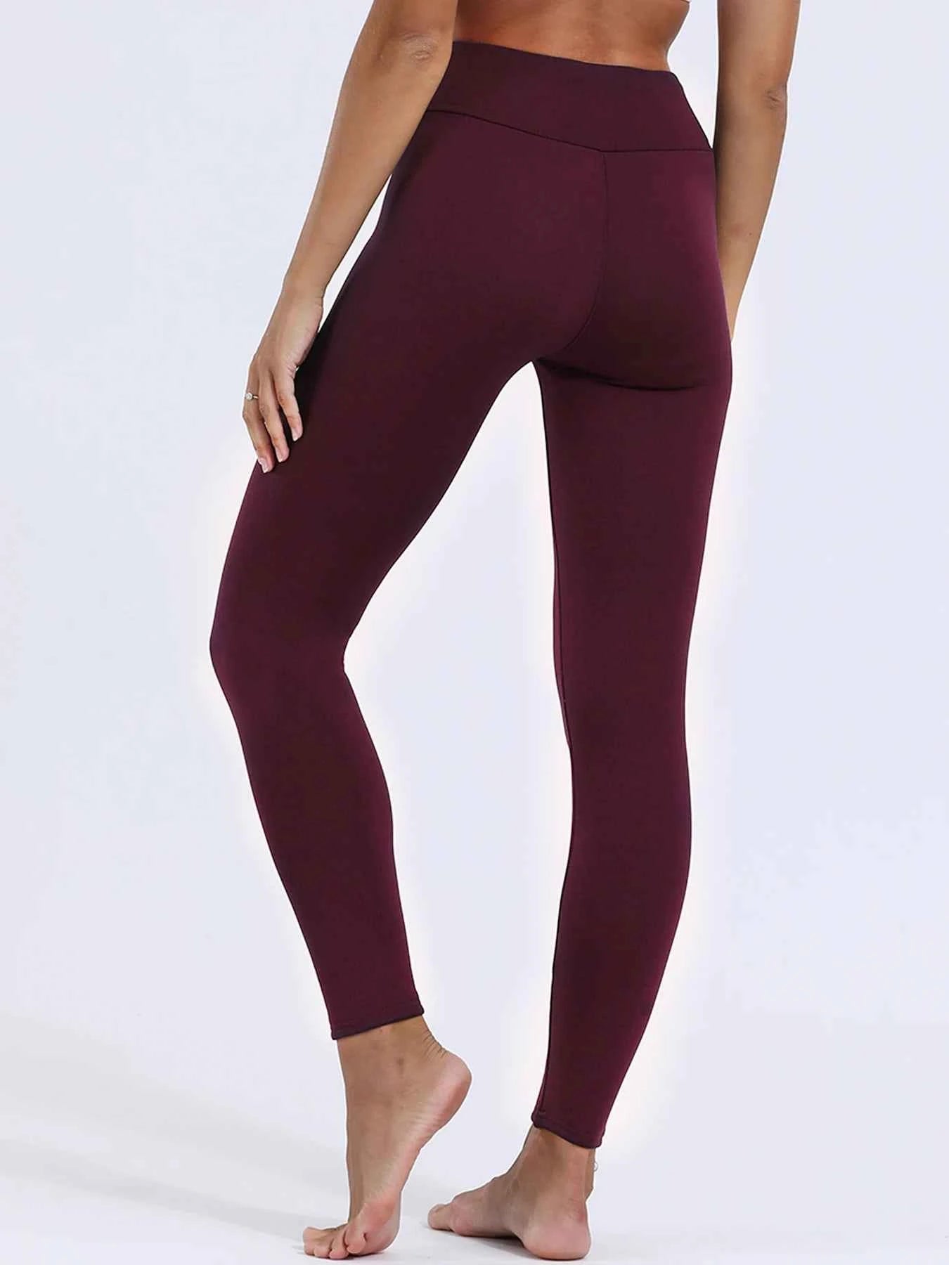 Velvet Winter Leggins Womens Solid Color Thick Pants Warm Velvet High Waist Solid Color Outdoors Casual Classic Leggings