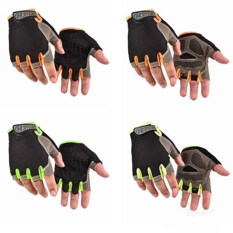 Anti-Slip Breathable Workout Gloves, Fingerless Fitness Training Gym Gloves for Men Women Bodybuilding Cycling Exercise