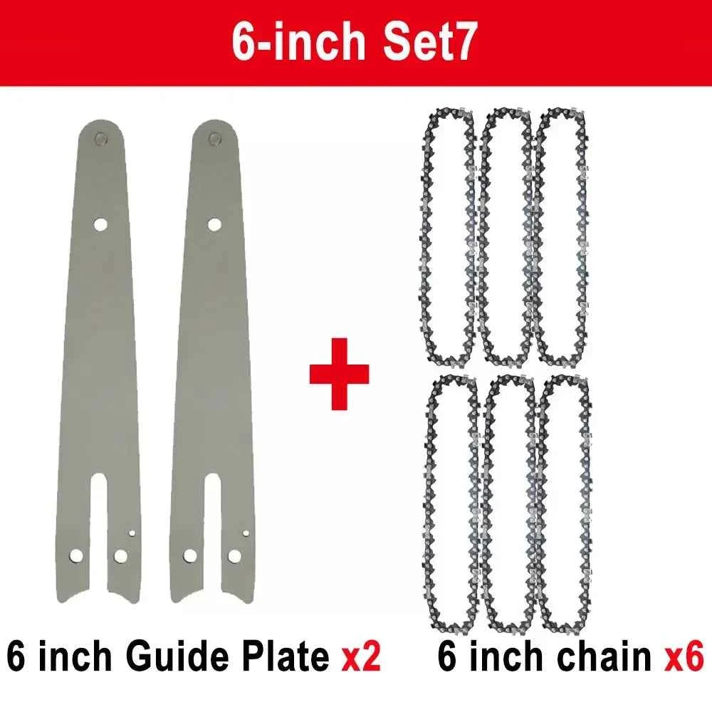 Chainsaw Chain 6 Inches Chain Rechargeable Saw Mini Electric Chainsaw Cordless Saw Carpentry Gardening Tools Electric Wood Saw