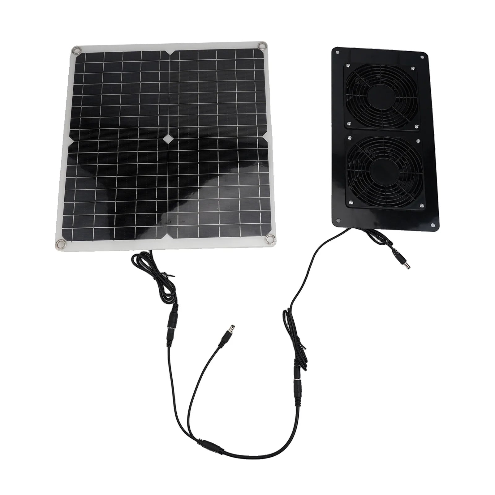 Cooling W Solar Panel Fan Outdoor Solar Exhaust Fan RV W Solar Panel Durability Greenhouses Exterior Laminated Chicken Coops