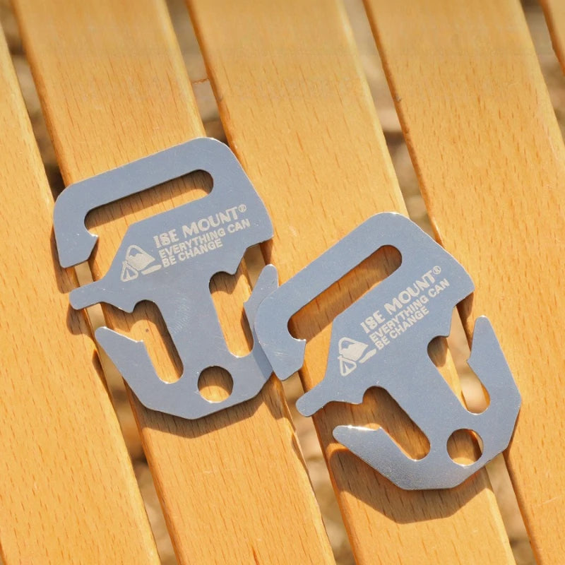 1pc outdoor stainless steel tent fixed buckle for camping accessories, quick installation hook rope lock, safe and reliable.