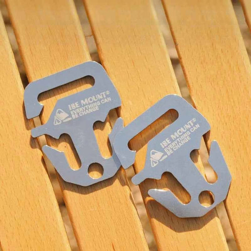 1pc outdoor stainless steel tent fixed buckle for camping accessories, quick installation hook rope lock, safe and reliable.