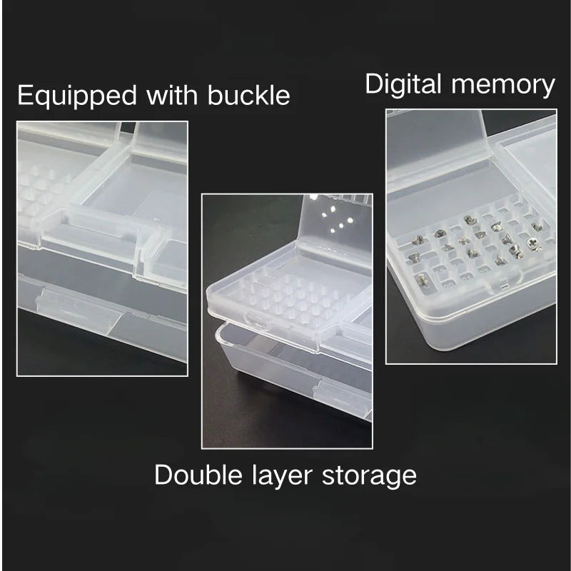 Professional Tools Storage Box Multifunction Double-Layer Mobile Phone Repair Organizer Case Small Parts Screw IC Motherboard