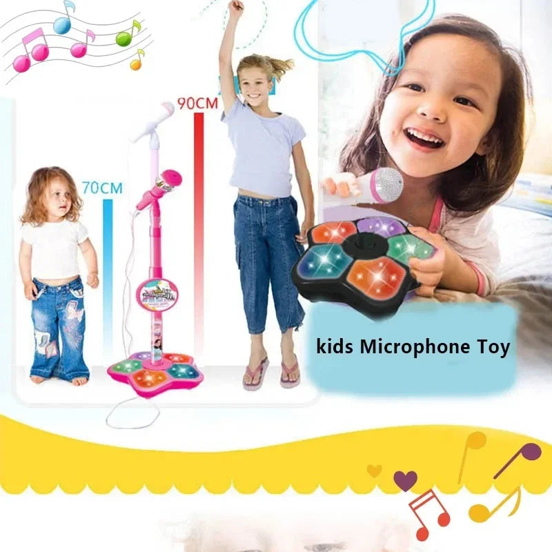 Kids Microphone Stand Toy Portable Children's Karaoke Electronic Durable Party Karaoke Microphone Stand Kids Karaoke Machine