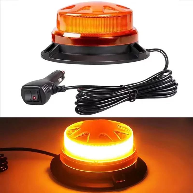 Led Car Emergency Light Flashing Light Magnetic Induction Road Accident Light Portable Strobe Warning Light