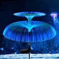 1PC Solar Garden Lights, Waterproof Double-Layer Jellyfish Solar Lights for Outside, 7 Color Changing Solar Jellyfish Lights