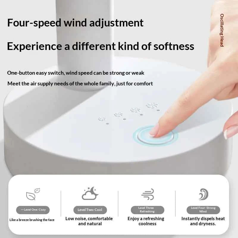 USB PLUG-IN Small Fan Office Desk Electric Fan USB 6-Inch  Desktop Bedside Fan with Long Battery Life