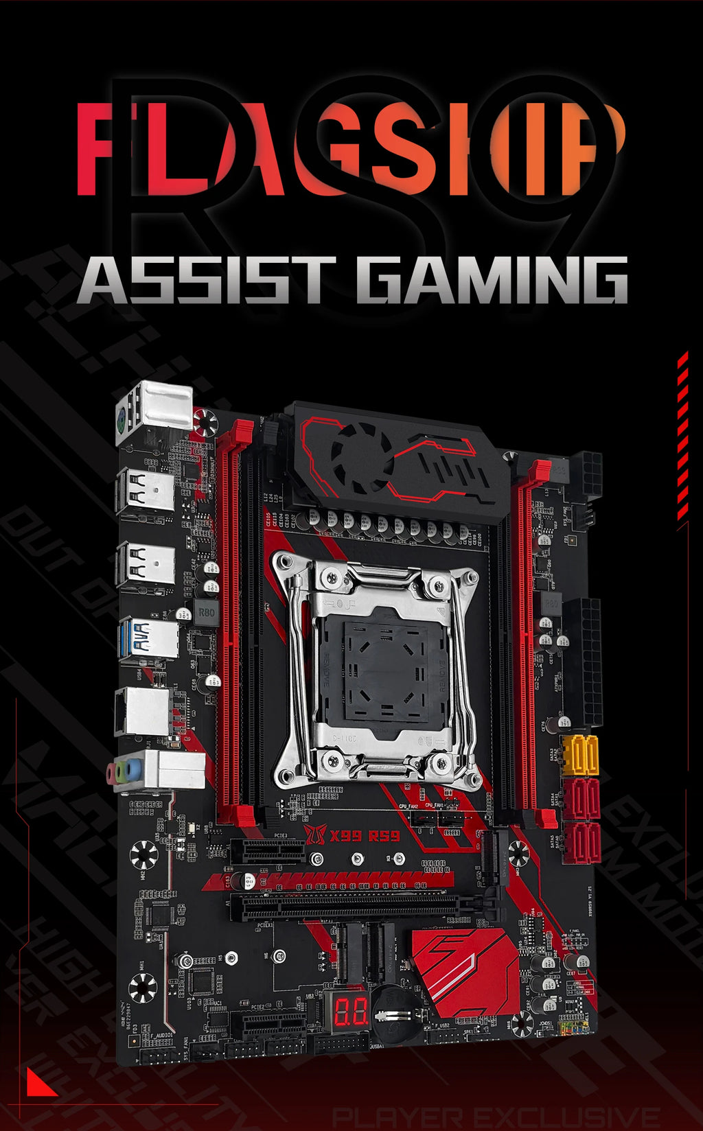 MACHINIST X99 RS9 Motherboard Optional Xeon E5 2650 V4 CPU LGA 2011-3 Kit And 16GB ECC DDR4 RAM Set NVME/SATA M.2 USB 3.0