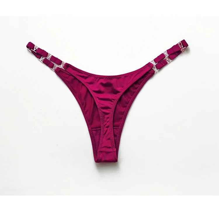 Seamless Sexy Thong Women Underwear Briefs Panties Zebra Flower Low Rise Luxury Metal Buckle G String Bikini Girls Female Panty