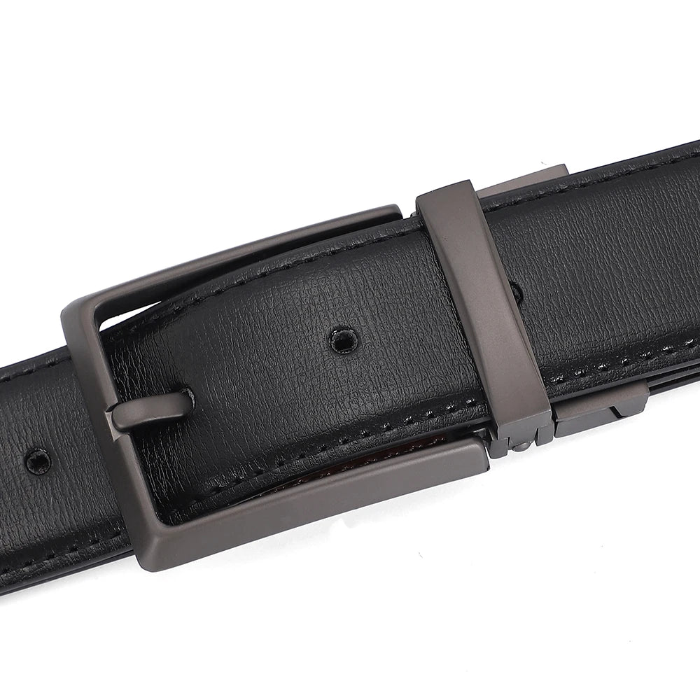 Reversible Pin Buckle Men's Belts Real Leather Male Belt for Man High Quality Designer Fashion Jeans Waist Strap Luxury Business