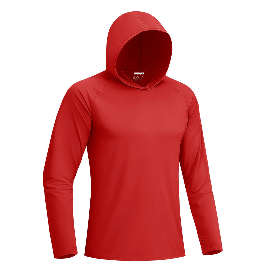 TACVASEN Sun Protection Shirts Mens Long Sleeve Hoodie Casual UV-Proof T-Shirts Breathable Lightweight Quick Dry T shirts Swim
