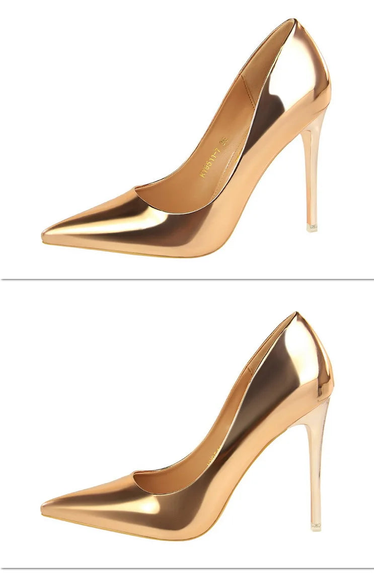 BIGTREE Shoes Classic Pumps Patent Leather Women Pumps Fashion Women Wedding Shoes High Heels Stiletto 10.5 Cm 7.5 Cm Lady Shoes
