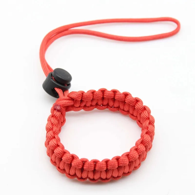 Outdoor Survival Bracelet & Camera Wrist Strap - Paracord Braided Cord Pendant, Universal Wrist-Mounted Braided Paracord
