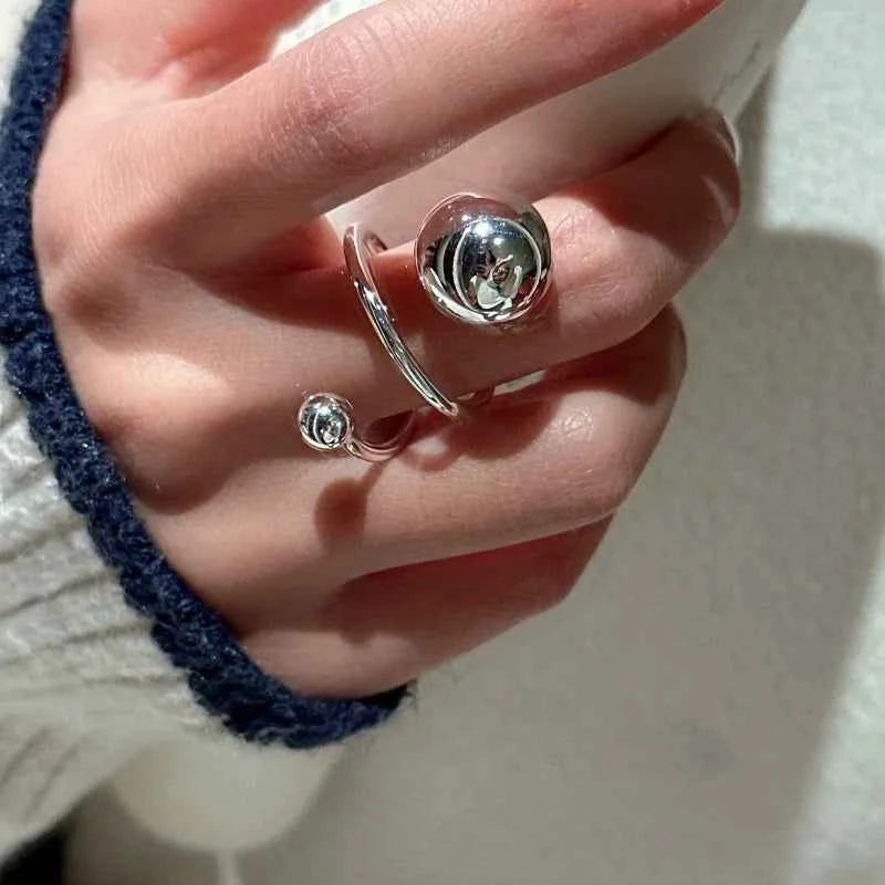 VENTFILLE 925 Sterling Silver Irregular Ring for Women Geometry Versatile Minimalism  Accessories Jewelry Gift Dropshipping