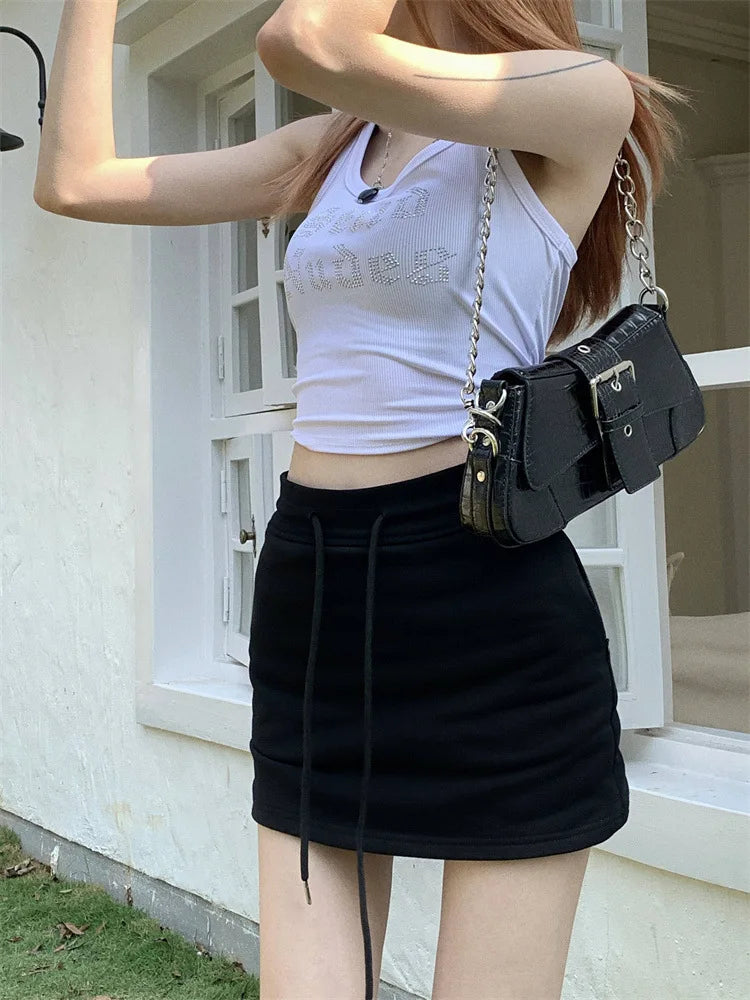 Pure Desire High Waist Slimming A Line Bodycon Short Skirt Summer New Half Skirt