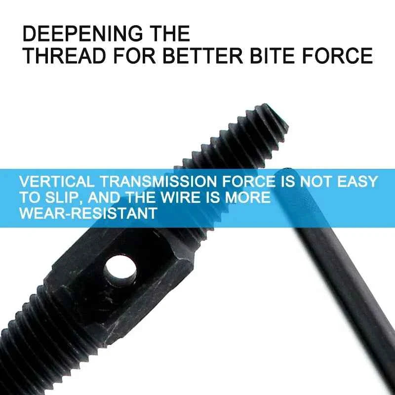 4/6 Split Dual Head Dual-purpose Faucet Extractor with Triangular Valve Broken Thread Sliding Teeth and Broken Head Extractor