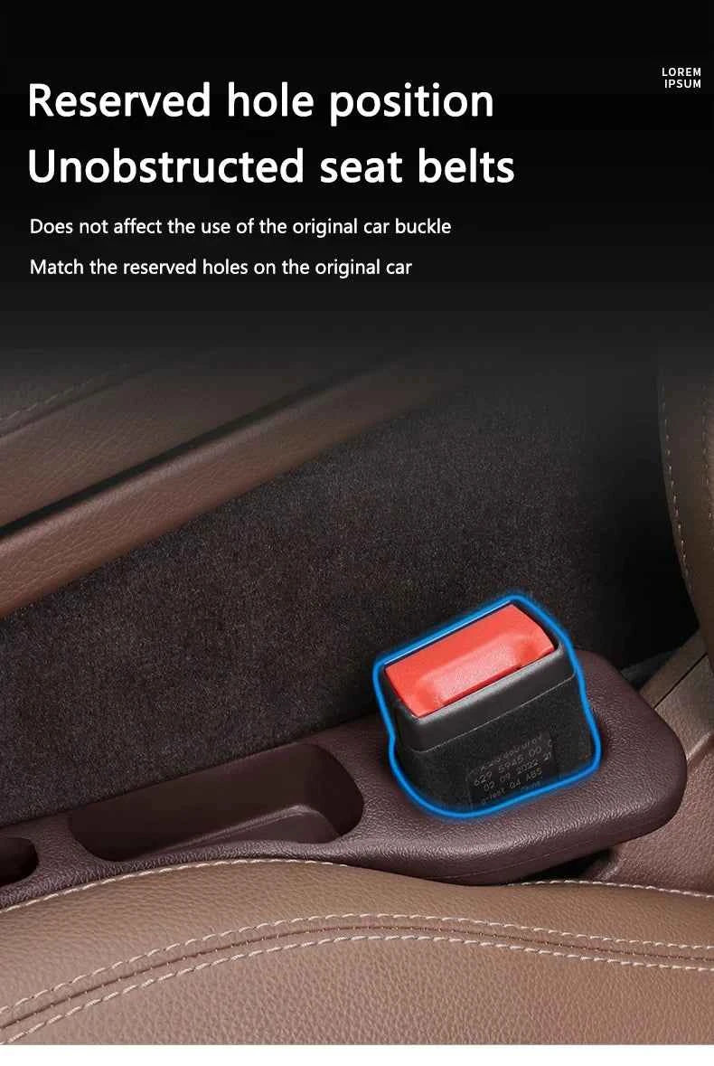 2pcs Car Seat Gap Filler Organizer Waterproof Car Seat Gap Plug Strip with 2 Grooves Seat Gap Storage Auto Interior Accessories