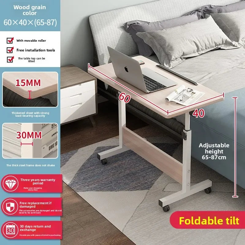 Computer desk Bedside table Mobile lifting small table Household small laptop holder with wheels