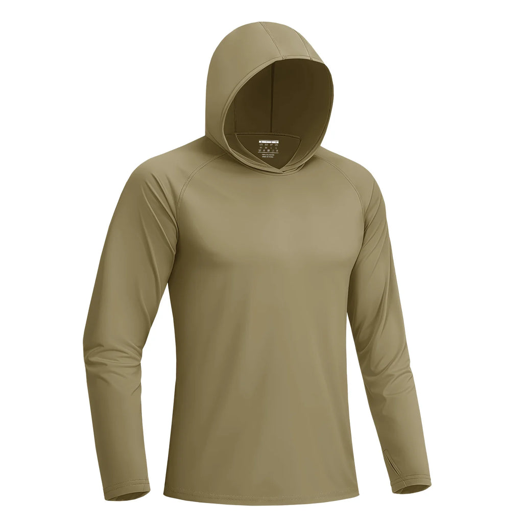 TACVASEN Sun Protection Shirts Mens Long Sleeve Hoodie Casual UV-Proof T-Shirts Breathable Lightweight Quick Dry T shirts Swim