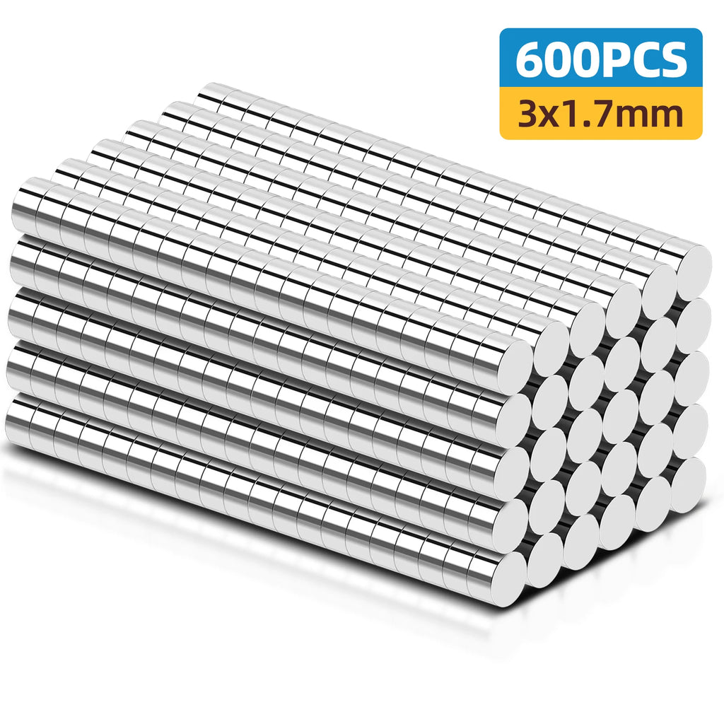 Small Magnets, Refrigerator Magnets of Different Sizes, 3x1 3x2 2x1 3x3 4x2 5x2 6x2mm Mini Magnets for Fridge, Kitchen, Office