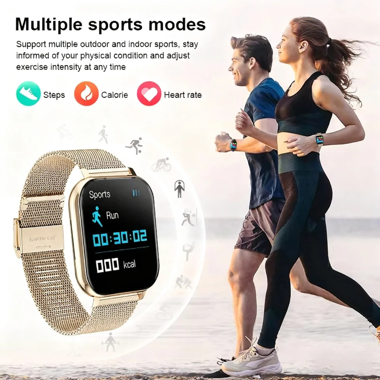 LAXASFIT 2025 New Fashion Smart Watch 1.85-inch HD Screen Bluetooth Calling Smartwatch for Men and Women Holiday Gift