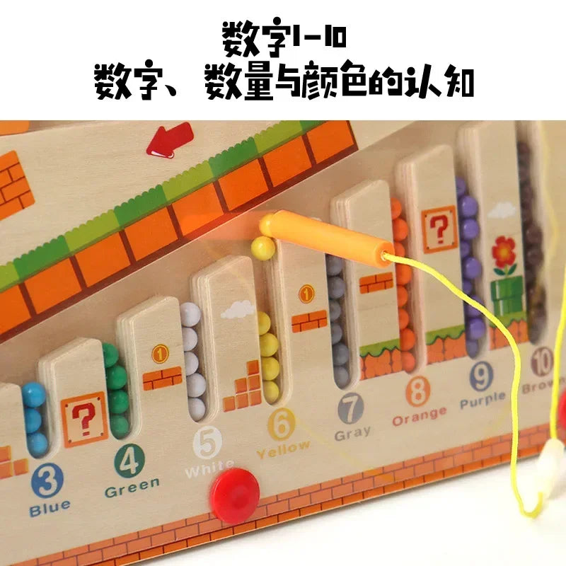 Magnetic Color and Number Maze Learning Education Toys Color Matching Montessori Toys Boy Girl Toys for Children Gift