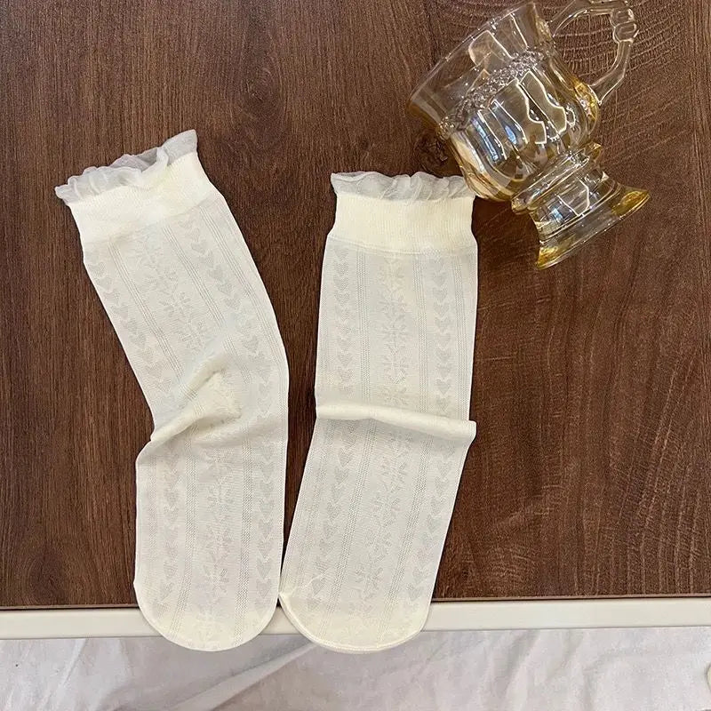 3Pairs/Lot Baby Girls Knee High Socks Long Kids Soft Lace Stuff Princess Sock Ruffle 2-12Years  Cute Girl Socks