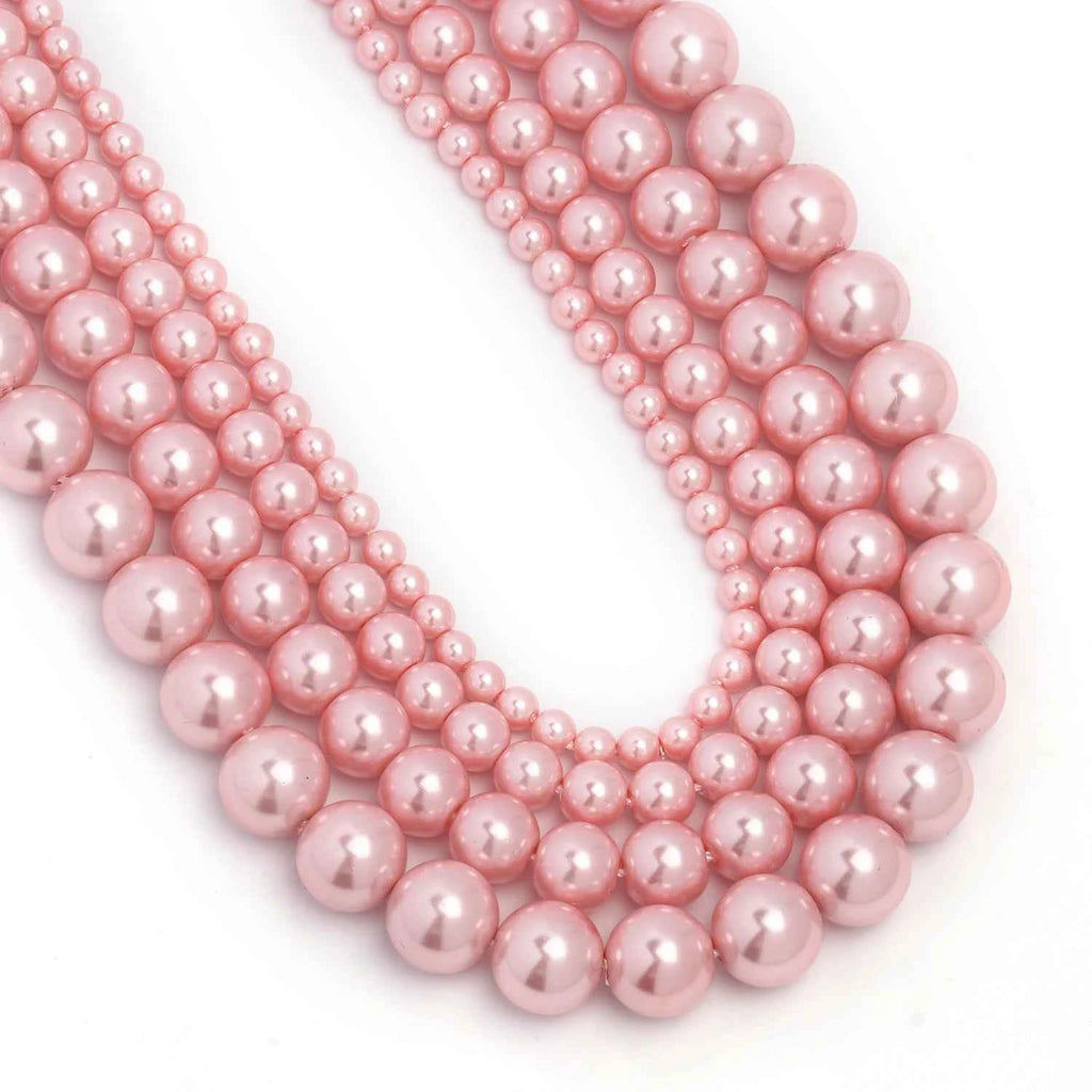 4 6 8 10mm Glass Beads Colorful Imitation Pearl Loose Spacer Round Smooth Beads For Diy Jewelry Making Handmade Bracelet Earring