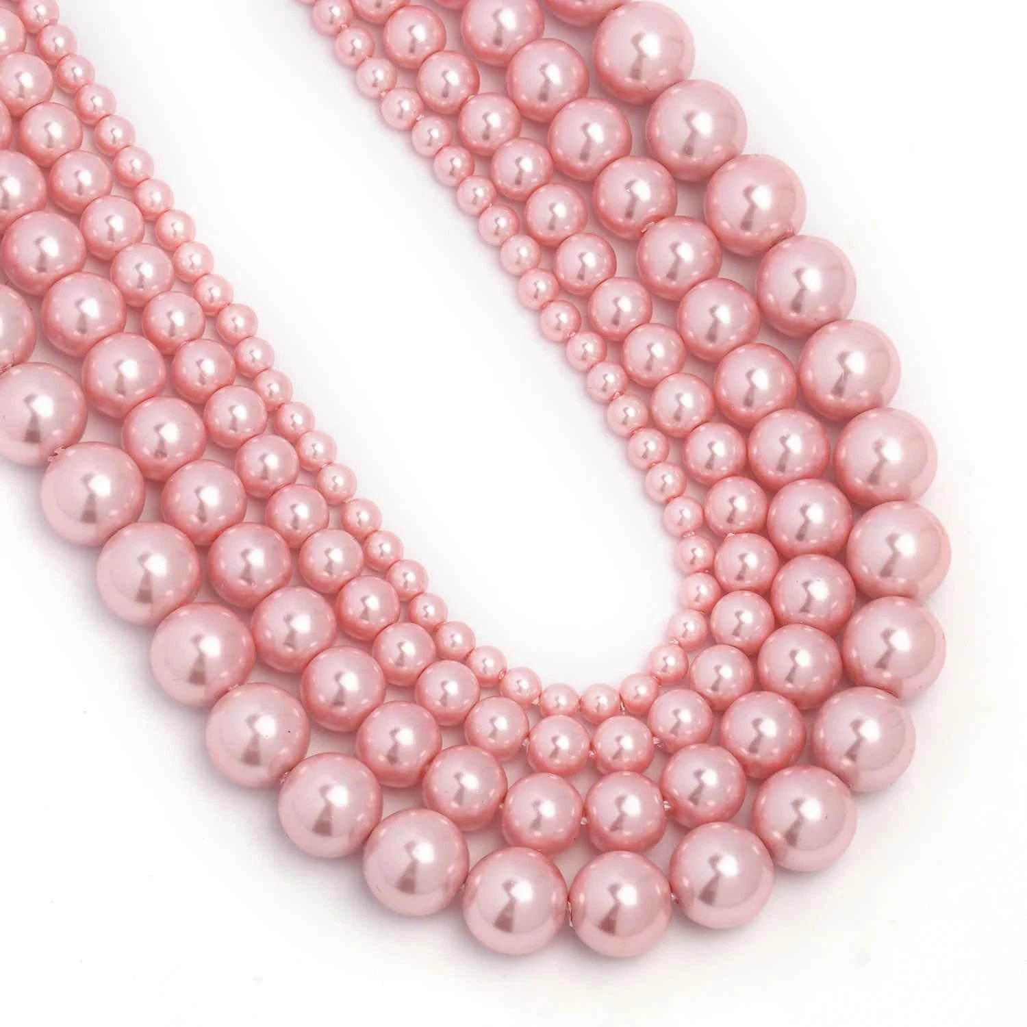4 6 8 10mm Glass Beads Colorful Imitation Pearl Loose Spacer Round Smooth Beads For Diy Jewelry Making Handmade Bracelet Earring