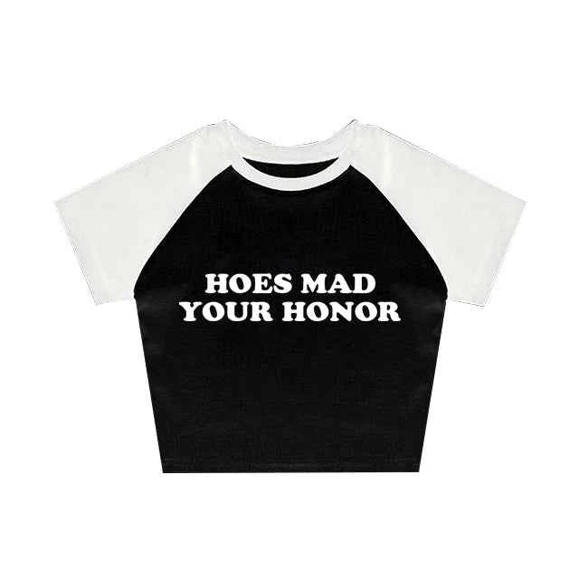 Aesthetic Vintage Y2k Style Clothes High Street Print Baby Tees Slim Crop Tops Streetwear Goth Short Sleeve Emo Girls Tops emo