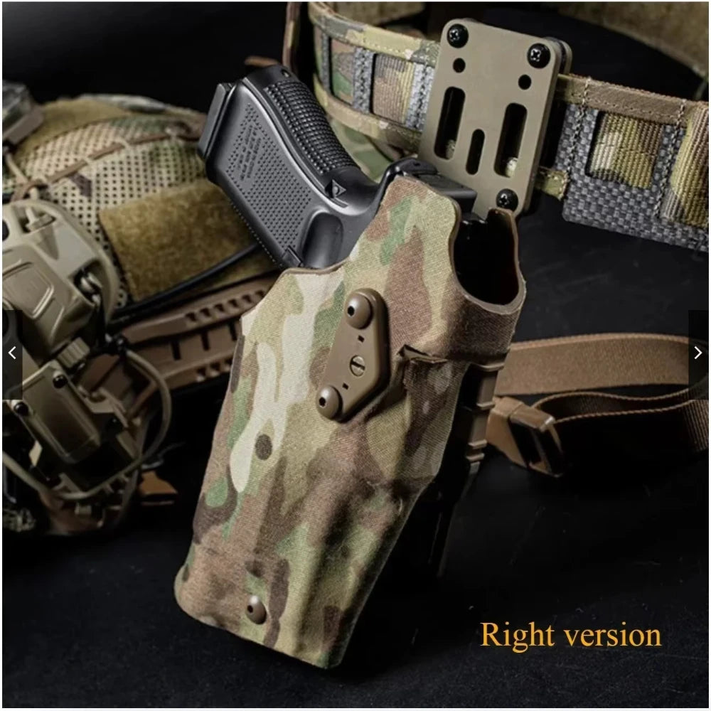 Tactical Gun Holster Glock17 Gen4 with X300 X300U Flashlight Quick Release Drop Leg Holsters Right Left Hand Pistol Gun Carry