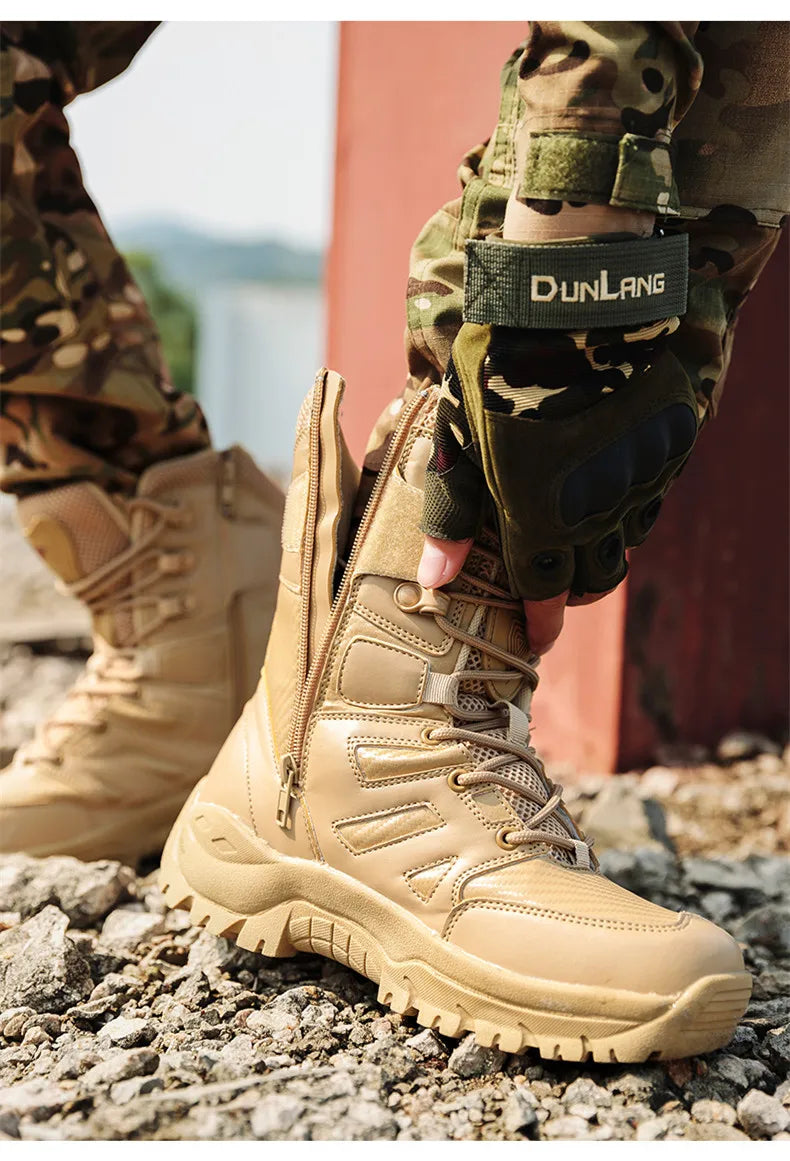 New Winter Men's Boots Outdoor Anti-Slip Men's Desert Boots Comfortable Autumn Men Work Ankle Boots High Top Motorcycle Boots