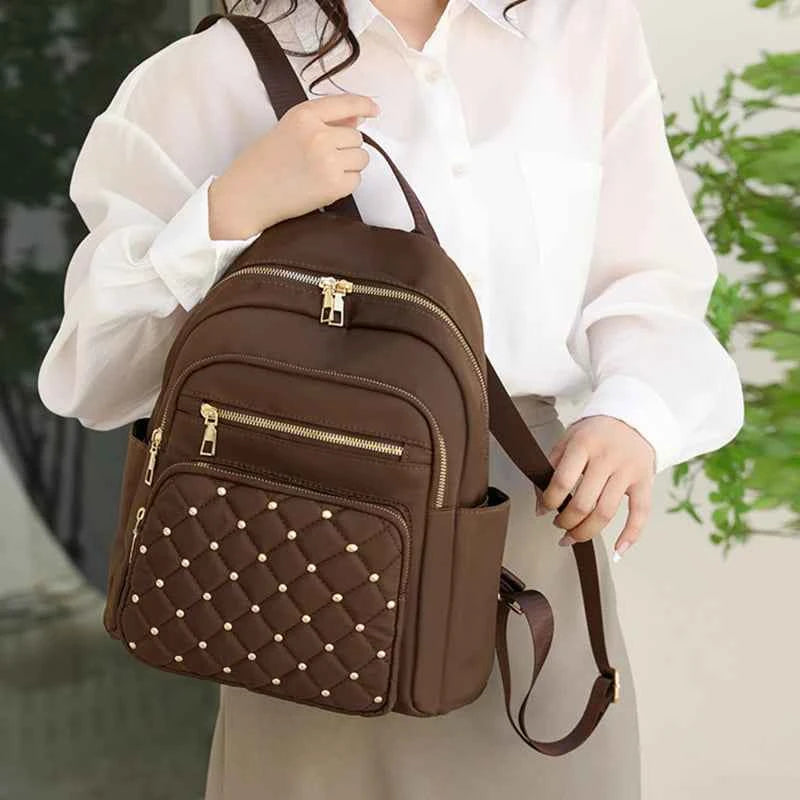 Fashion Bagpack Women High Quality Nylon Backpacks Female Big Travel Back Pack Large School Bags for Teenage Girls Shoulder Bag