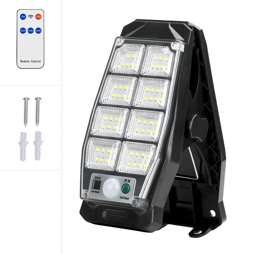 Motion Sensor Solar Garden Lights Solar Powered 3 Modes Solar Clip-on Lamp Waterproof Easy To Install Garden Wall Light