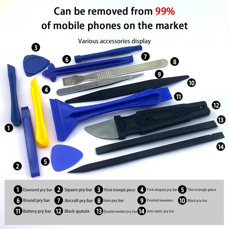 42 in 1 Mobile Phone Repair Tools Disassemble Repair Set For iPhone Screwdriver Combination Skid Multi Function Disassembly Kit