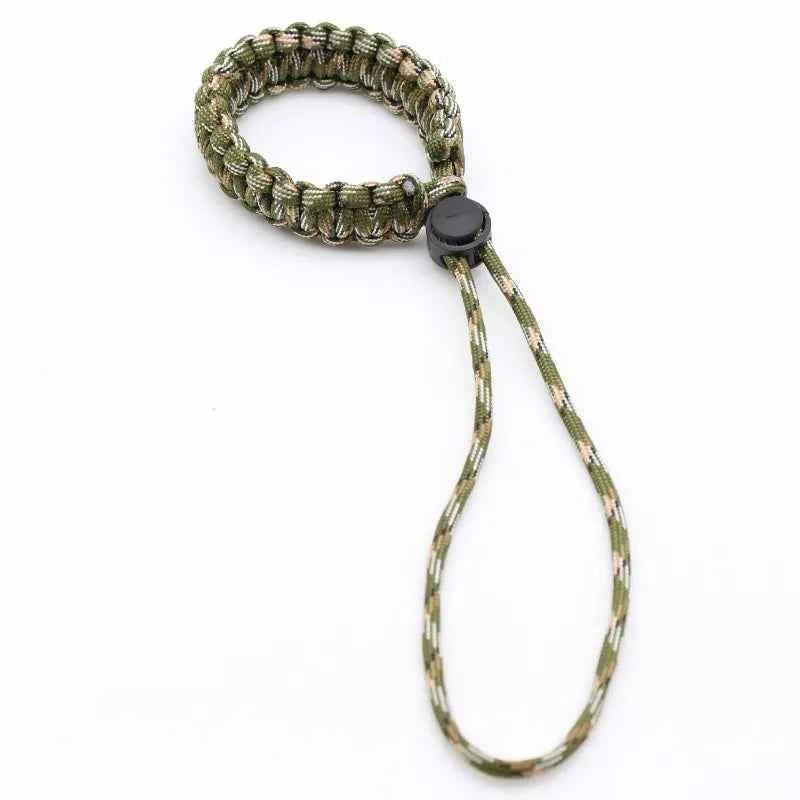 Outdoor Survival Bracelet & Camera Wrist Strap - Paracord Braided Cord Pendant, Universal Wrist-Mounted Braided Paracord