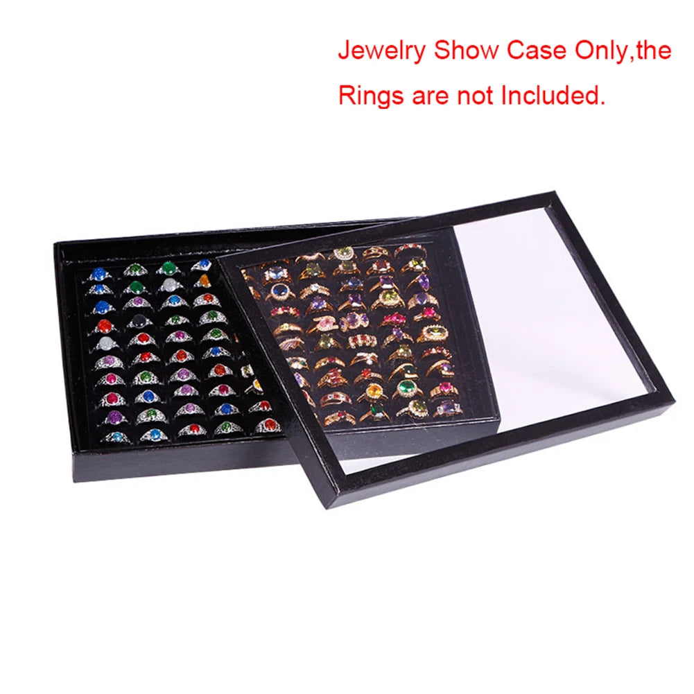 100 Slots Rings Display Stand Storage Box  Ring Box Jewelry Organizer Holder Show Case Casket #228405