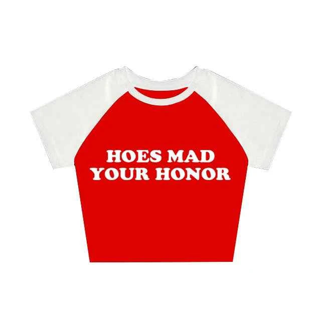 Aesthetic Vintage Y2k Style Clothes High Street Print Baby Tees Slim Crop Tops Streetwear Goth Short Sleeve Emo Girls Tops emo