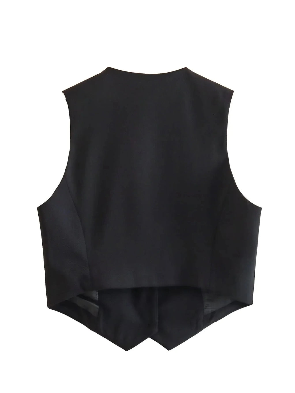 HXAO Fashion Sleeveless Vests For Women Button Up White Crop Top Office Casual Waistcoat Jacket Woman Summer Suit Black Vest Top