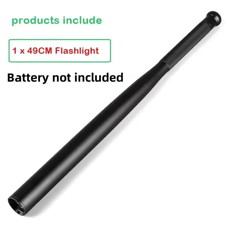 49CM Emitting Color Aluminum Baseball Bat LED Flashlight – Waterproof Torch