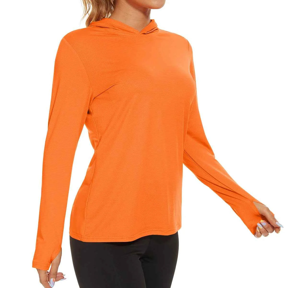 TACVASEN Summer UV/Sun Protection Outdoor Hooded T-shirt Women's Hoodie Shirt UPF 50+ Long Sleeve Fishing Hiking Athletic Shirts