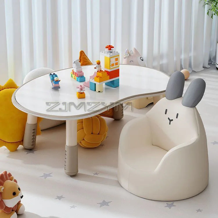 37-46cm Adjustable Baby Learning Table Anti-slip Stable Early Education Table With Round Edge Care For Baby's Safety Health Grow